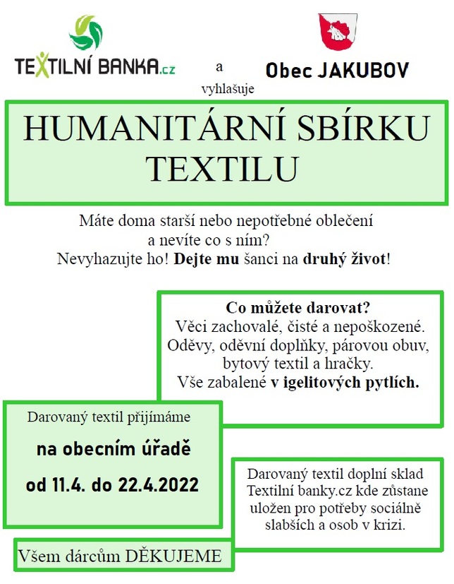 Humanitární sbírka textilu
